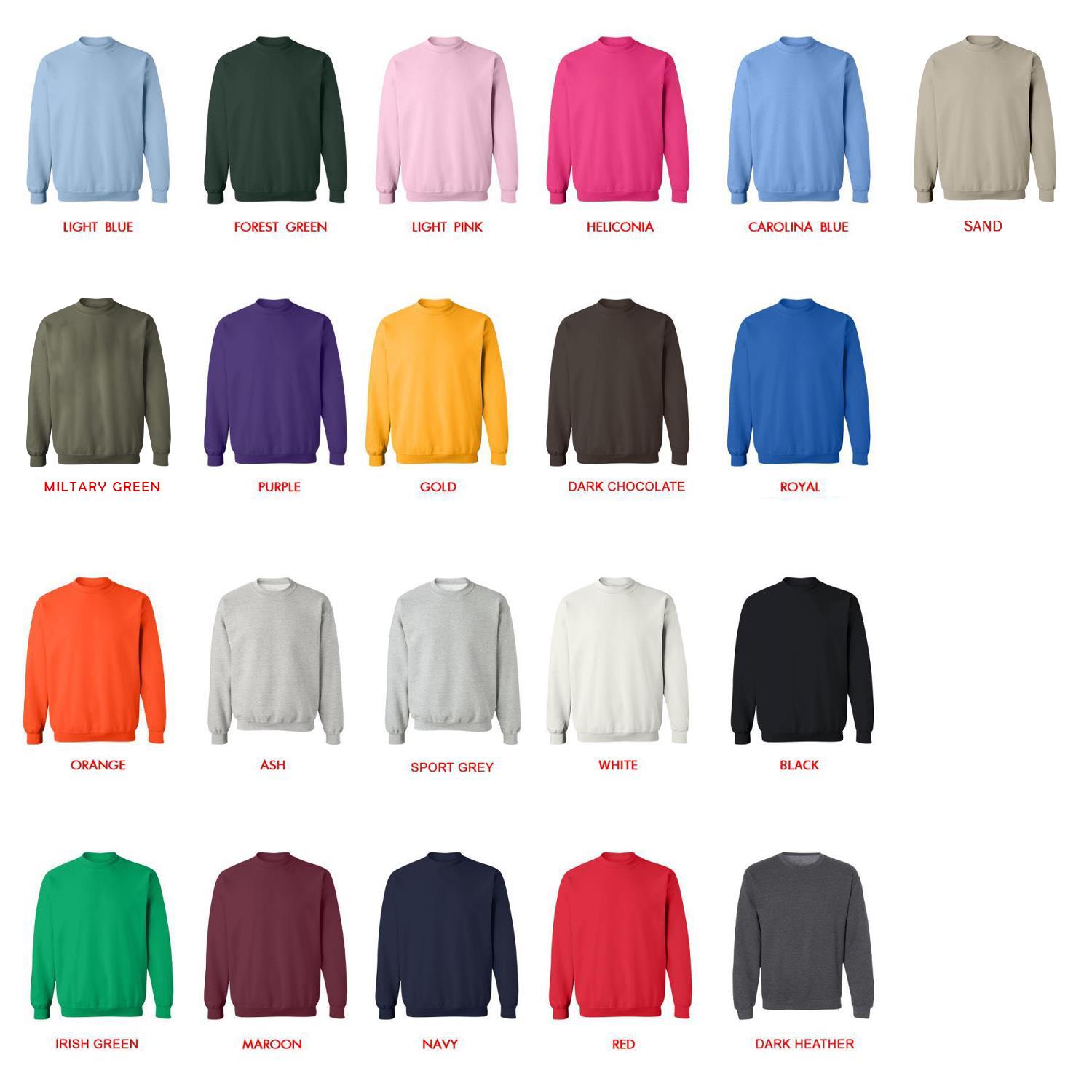 sweatshirt color chart - ODD TAXI Store