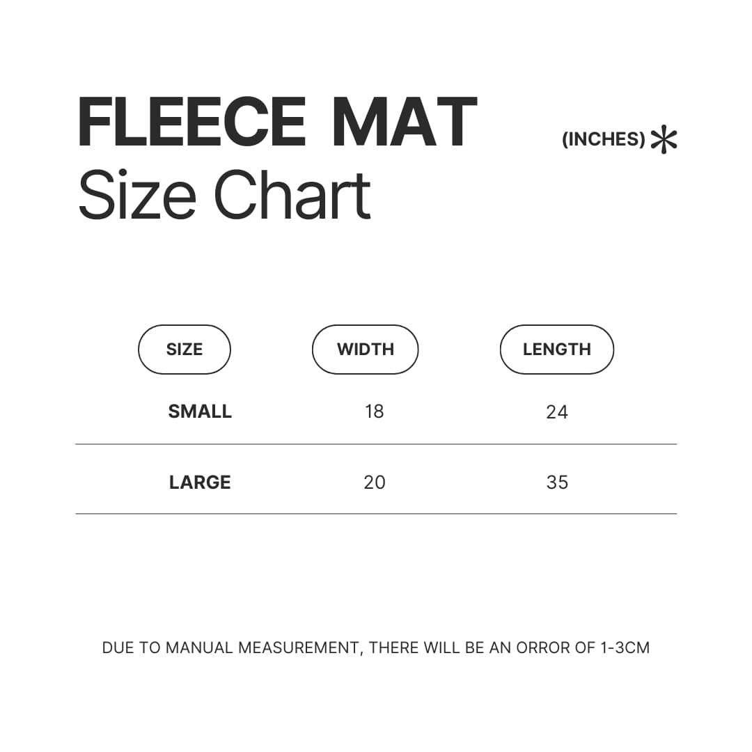 Fleece Mat Size Chart - ODD TAXI Store