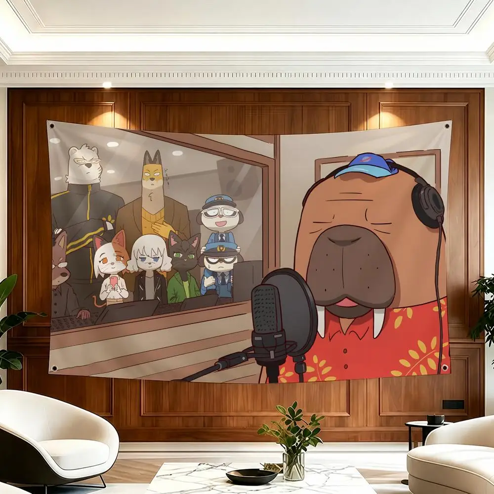 Goriki ODD TAXI Anime Character Tapestry